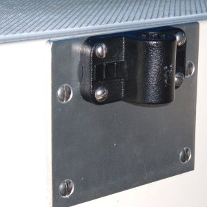 Pole Holder,  Plate covers old holes