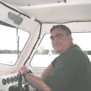 Media '(Pat Anderson) - Pat at the Helm' in album '(Pat Anderson) - In the Driveway in Fall City'