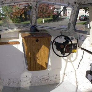 Seats removed for work.