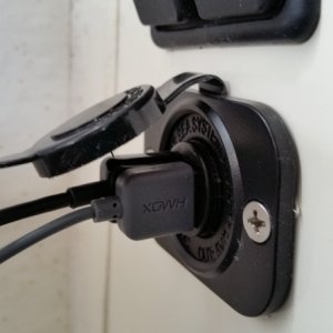 Media 'Double USB port for phone and tablet charging.' in album 'ram mount for tablet w/navionics 11/15'