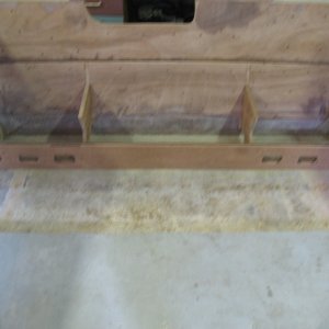 feb. 2011 055 bulkhead was then cut out w/jig-saw w/ 1/8" "eyeballed" margin and finished flush with 3/4" pattern bit.
