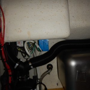 Under sink, looking up