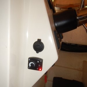 Mounted control beside entrance to V berth. Yes, I know it is upside down - it fit better this way.