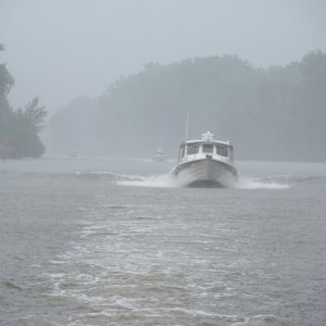 Rainy Sunday on the canal.