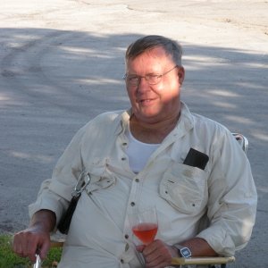 Terry kicking back after making a mercy gas run for a C-Brat.