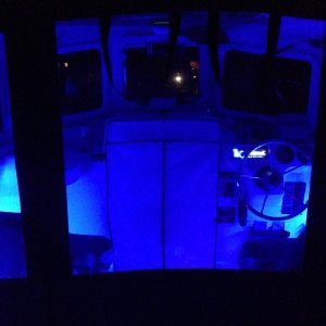 Colored LED accent lights at night! Awesome!