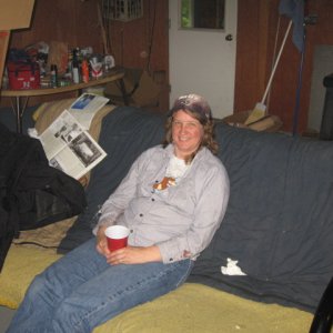 Relaxing in the cabin