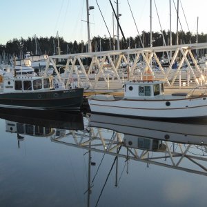 Saturday morning - two beautiful Devlin boats