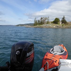 View of Blind Island while enjoying breakfast on the boat