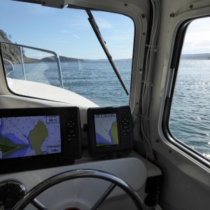 Going through Spencer Spit