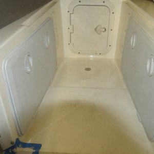Hatches in berth.