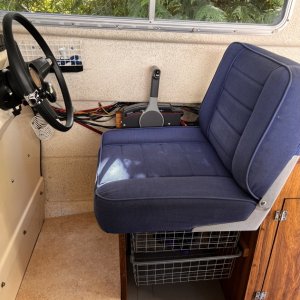 Upgraded After Market Captains Seat - Scored at the C-Dory Factory Garage Sale