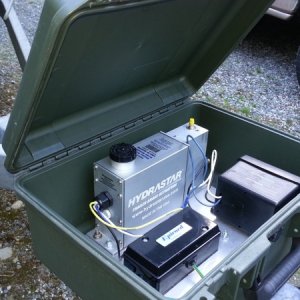 Hydrastar 1600 PSI Marine Brake Activation Unit
Mounted in a Locking Waterproof Pelican Storage Case on Front of Trailer
***Important*** 6-Wire Plug Required to Operate Lights and Braking System