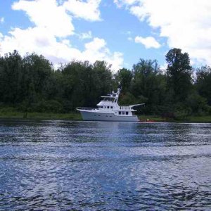 20050625a Nordhavn on Multnomah Channel Sauvie Island