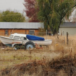 Mystery Boat and Ford tractor