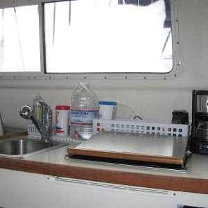 Media 'Galley, Moen spray faucet, Wallas' in album 'Bolster, rails, Magma Catalina, generator shelf'