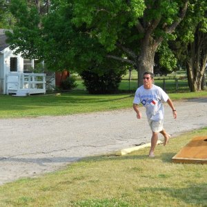 Tivo action shot cornhole game
