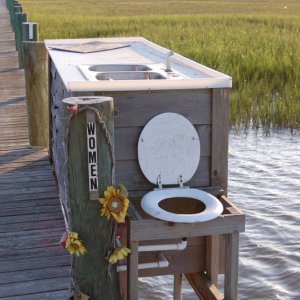 Ladies room on the end of my Dock.