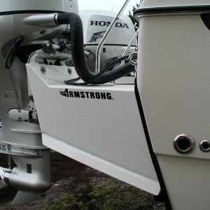 New bracket, 6" shorter than previous. Anti-Spray rails on lower edges.
