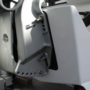 Media 'New engine position, (lowest setting) since boat returned from factory.  No explanation from them why this was changed.' in album 'Surprise! Unexpectedly, Boat is near completion, a month early.'