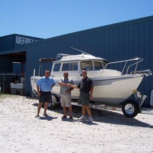 Taking boat delivery from Marc & Charlie of Wefings Marine