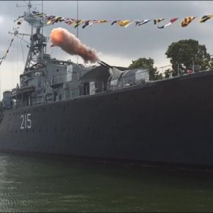 Media 'Firing the A guns' in album 'The HMCS Haida'