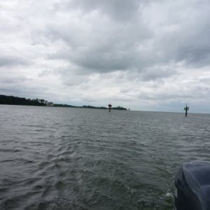 P1000376 Funny weather just outside breakwall in Rockhall,Md.