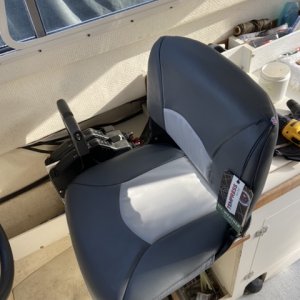 New seat, works well, the mount makes it slightly higher than ideal but it?s workable. I may try to engineer a way to drop it several inches but it?d be a fair size project.