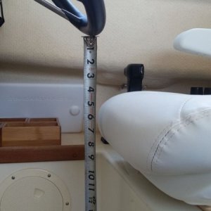 This clearance is with a 3/4\" plywood riser under the seat!