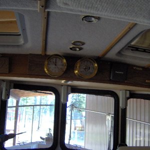 I moved the clock and barometric pressure. The panel it was on had one screw holding it to the bulkhead. It was ready to fall off.