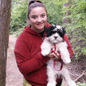 Lydia and Baxter on Trail at Matia 8-14-06