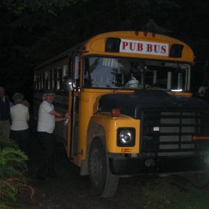 Tommy preparing to take us back to our boats.  A rare picture where he actually has both hands on the bus.