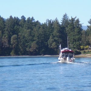 Media 'Rock-C in the lead.' in album 'Sunset, Clam Bay, Thetis Island.'