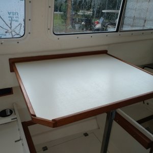 Dinette Table with Teak Trim