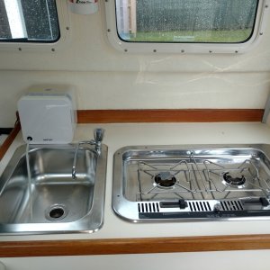 Galley with Sink, Pressure Water, and Origo Stove
