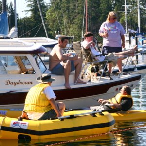 Socializing at Pirates' Cove