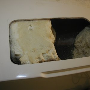 Apx 2 cu ft of foam per side