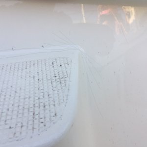 Spider cracks on starboard side of cockpit