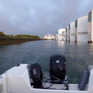 Leaving Twin Bridges Marina Friday night