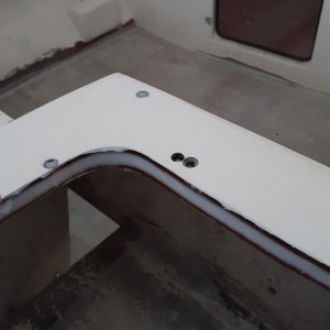 thickened epoxy put in