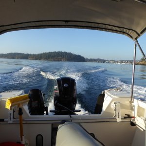 Leaving Friday Harbor Sunday morning in flat calm water.