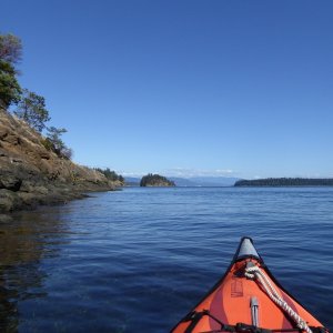 Paddling out of Eagle Harbor