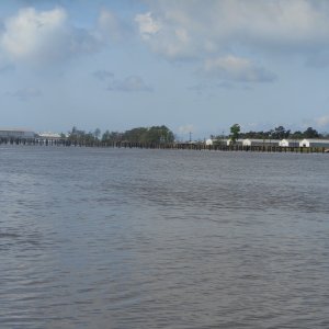 These piers are left over from WW2 when they were used to repair and, later mothball liberty ships.