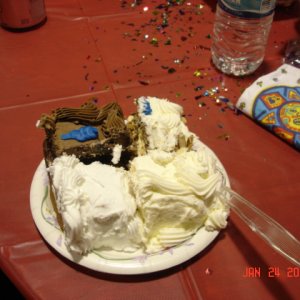 CBC January Sat. night
Four cake corners for 
'you know who'
