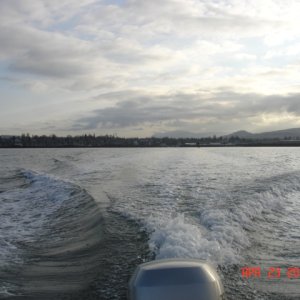23 April: Looking back 
at Bellingham's Bay