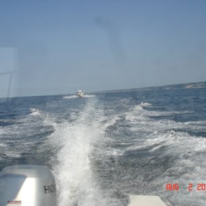 2 August
Leaving Point Roberts headed for Hale Passage, GOYO behind R-MATEY.