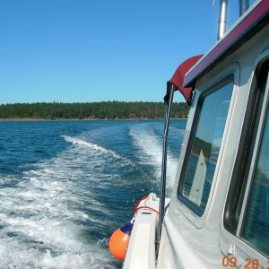 Heading out on east side of San Juan Island