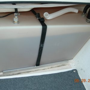 Additional view showing the old baitwell drain hose.