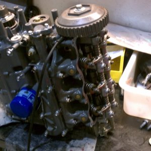 engine being rebuilt