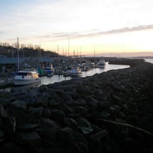 Good thing the water's there to protect the boats from the rocks!